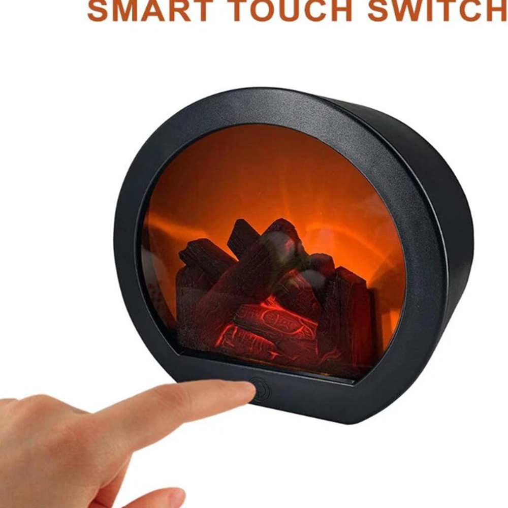 Dekoratív kandalló láng lámpa – mozgó LED hangulatvilágítás pihentető fényhatással 4 (2)