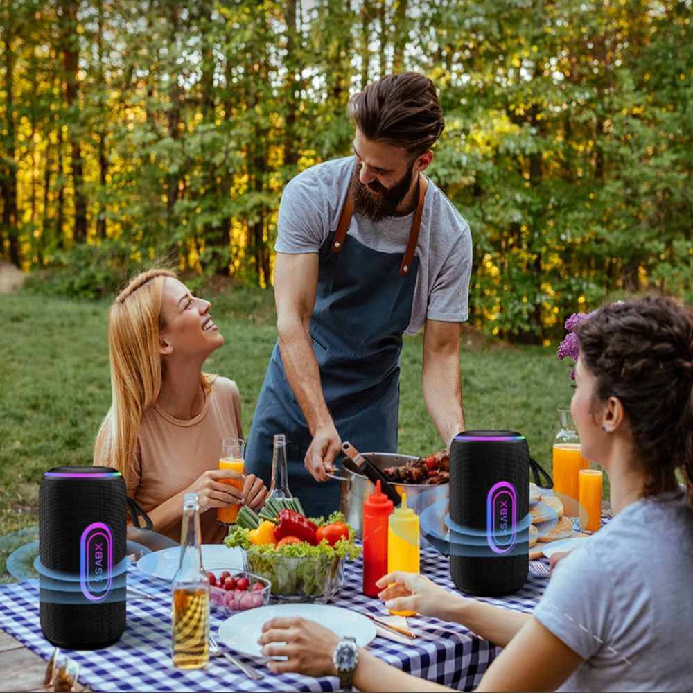 Hordozható bluetooth hangszóró b47 – ipx7 vízálló, 35 w sztereó hangzás, 30 óra lejátszás, led világítás (BBD) 2