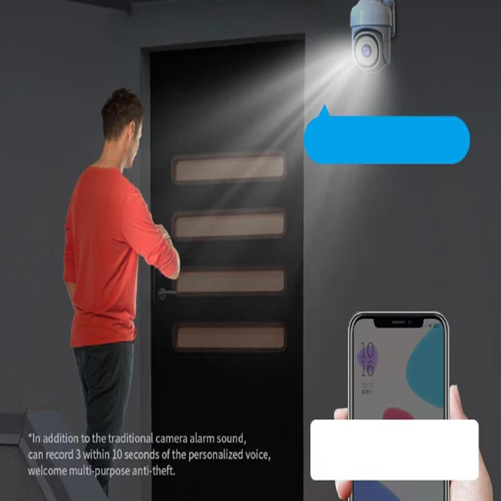 IP Megfigyelőkamera Wi-Fi Full HD 1080p vízálló kétirányú kommunikációval 2MP 3,6 mm objektív IP66 vezeték nélküli 2