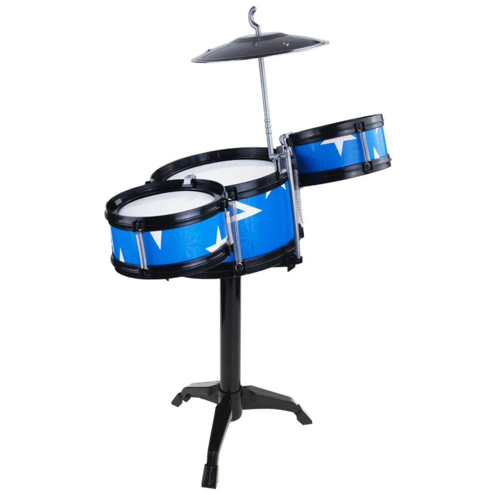 Music world 3 részes gyerek dobfelszerelés székkel – dob szett tányérral és dobverőkkel 3 éves kortól (BBJ) 7