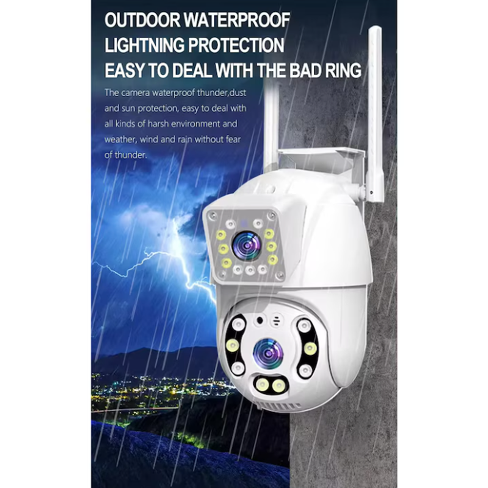 Professzionális WiFi PTZ kültéri megfigyelő kamera mozgásérzékeléssel IP66 6