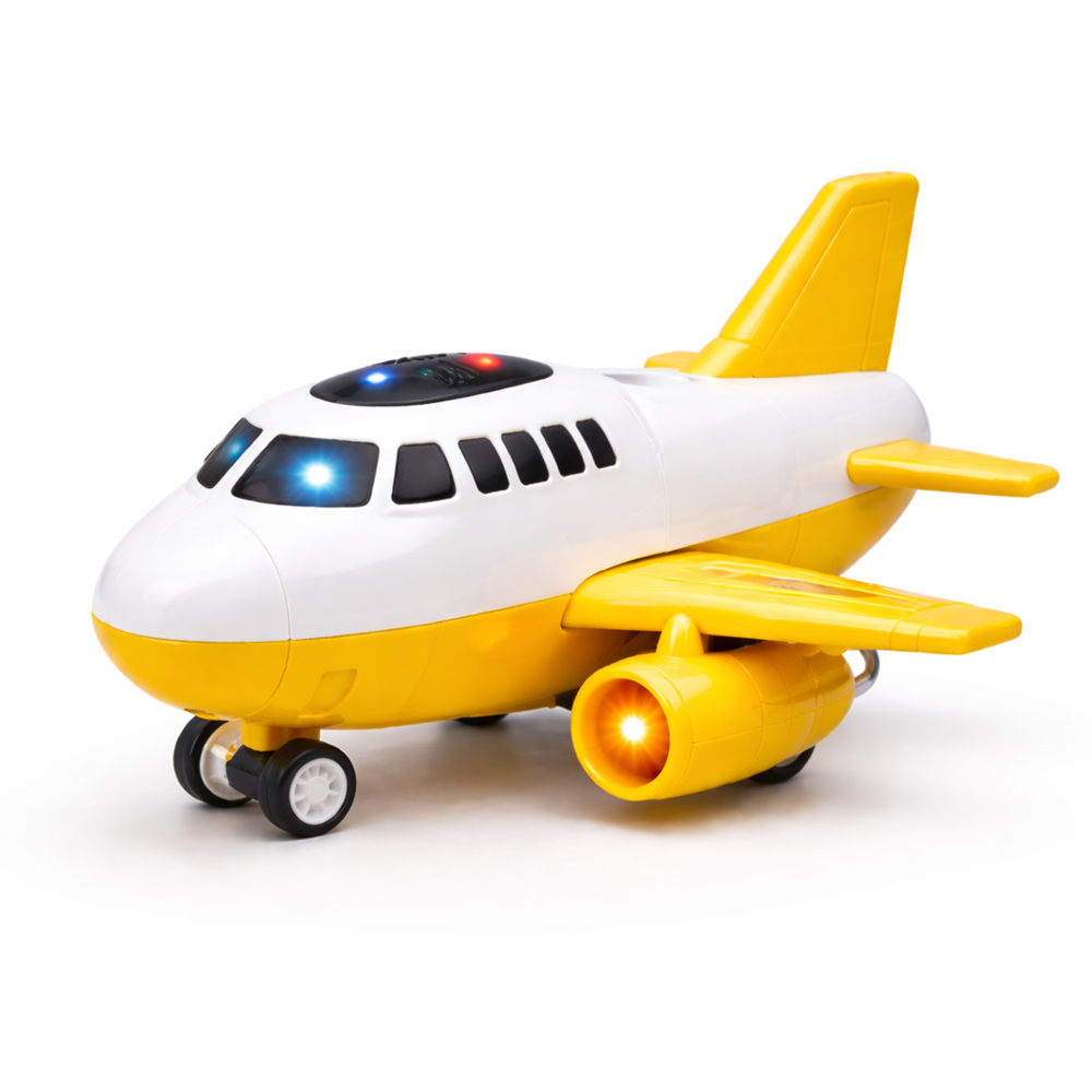 Szárnyas kommandó rendőrségi teherszállító repülő játék – cargo szállító játékszett gyerekeknek, sárga (BBJ) 4