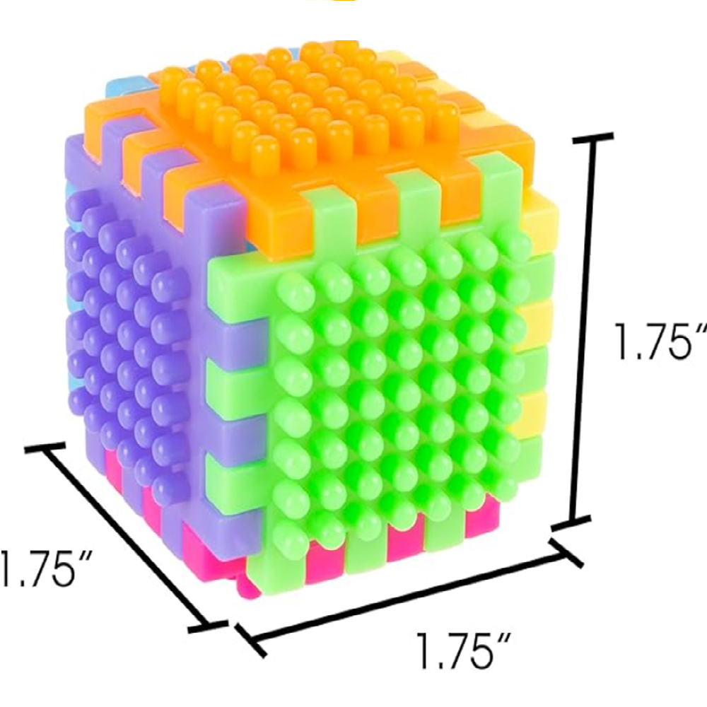 Tüskés építőkocka szett 12 db – kreatív fejlesztő játék gyerekeknek 3+ éves kortól (BBMJ) 4