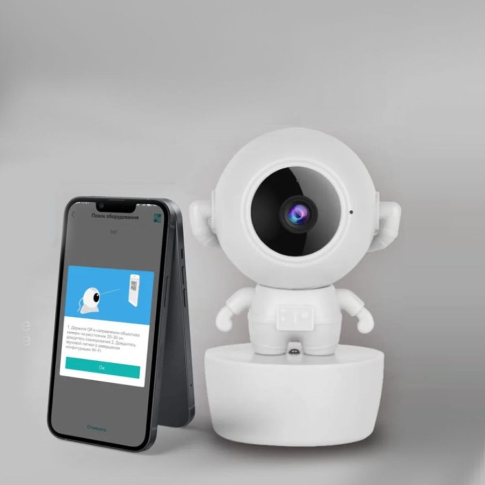 Űrhajós figura WiFi távkamera HD felbontással és SD kártya foglalattal 3