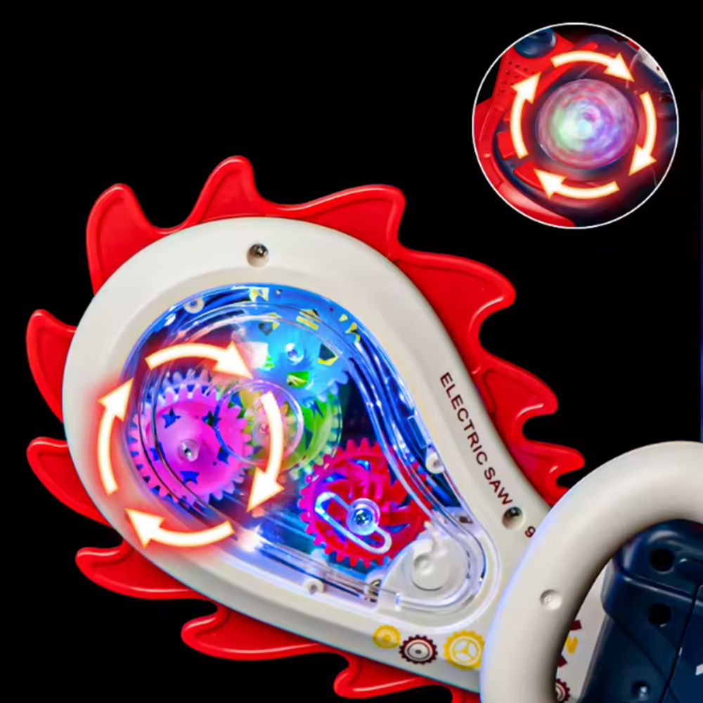 Világító és zenélő hordozható játék fűrész gyerekeknek (BBMJ) 3