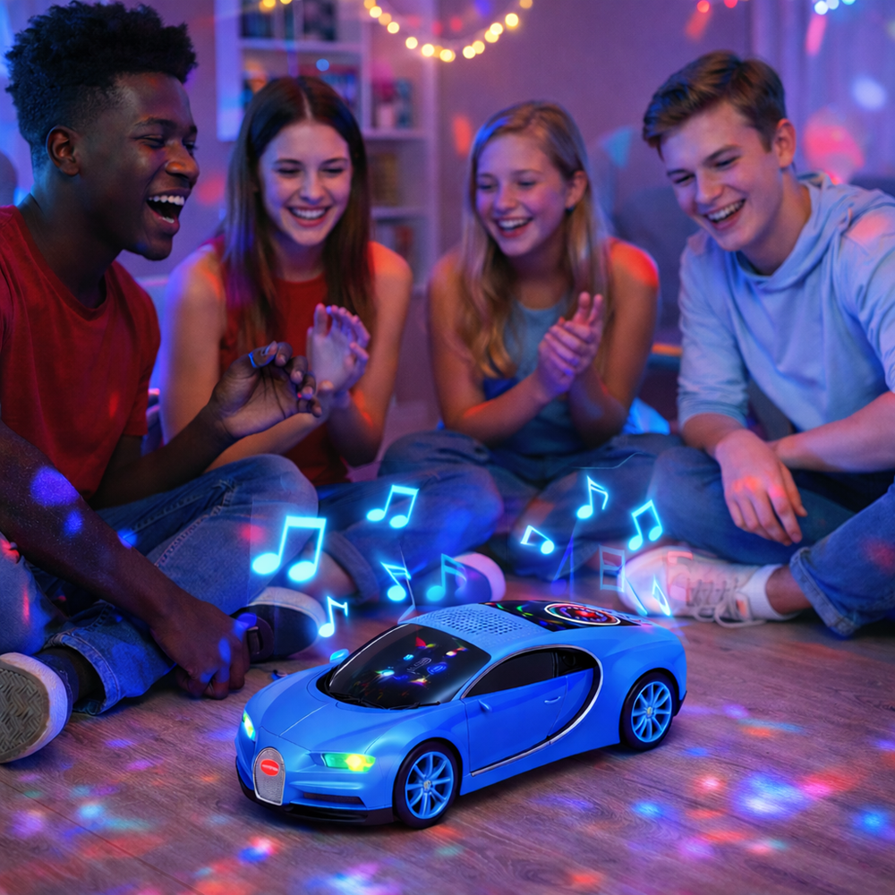 WSTER WS-660 autó formájú bluetooth hangszóró 15w – led kijelzős, FM rádiós hordozható hangszóró (BBD) 2