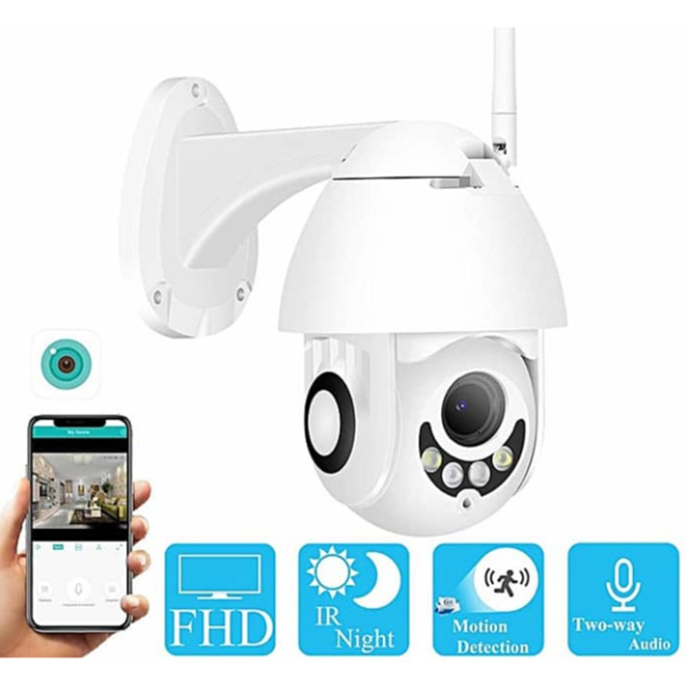 WiFi Smart Kamera kültéri, mobilról vezérelhető forgatható térfigyelő kamera 2