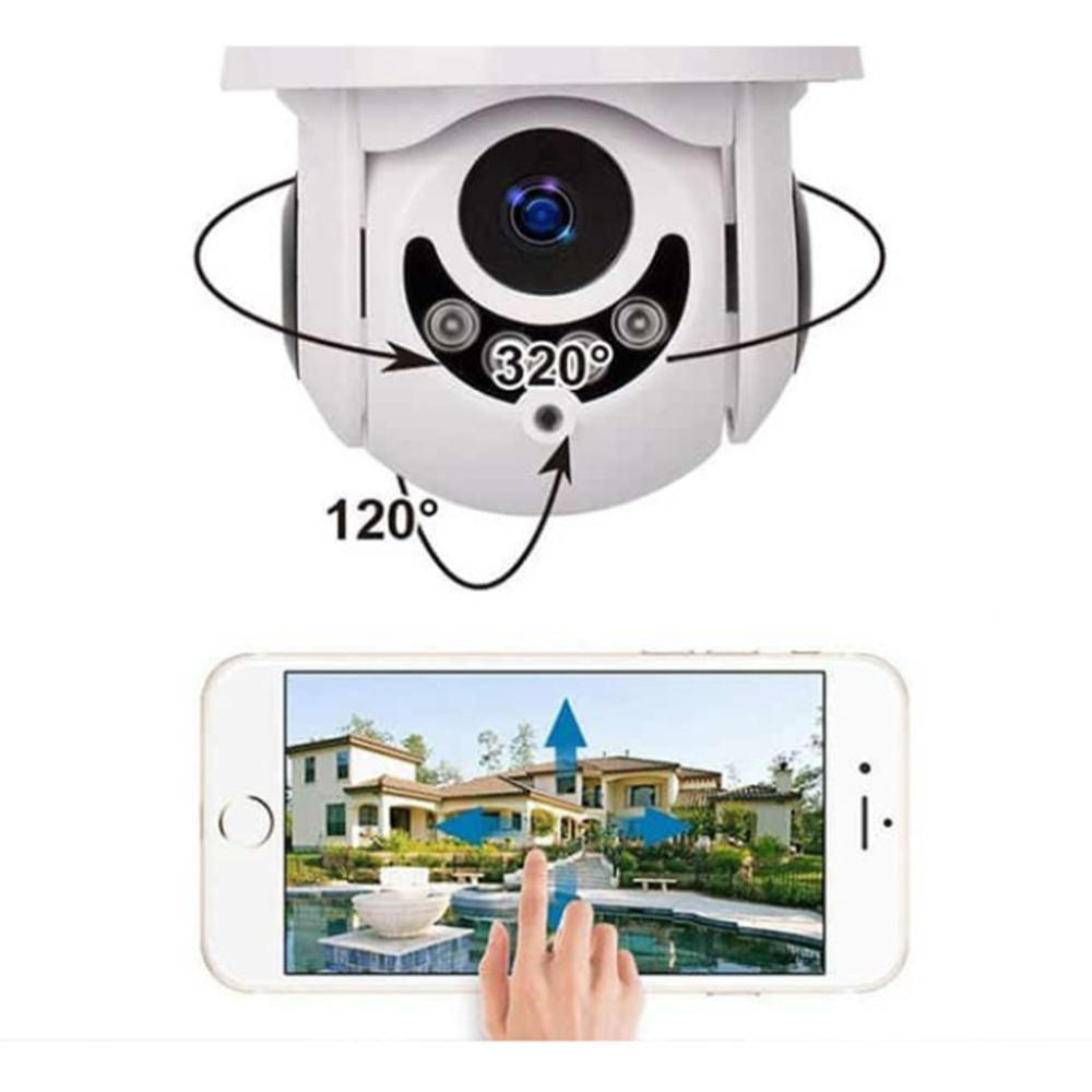 WiFi Smart Kamera kültéri, mobilról vezérelhető forgatható térfigyelő kamera 5