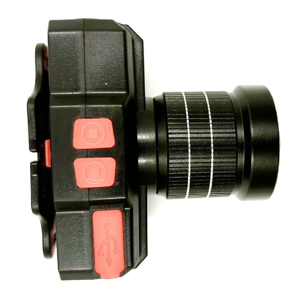 Zoomolható LED fejlámpa újratölthető akkumulátorral nagy fényerővel 4