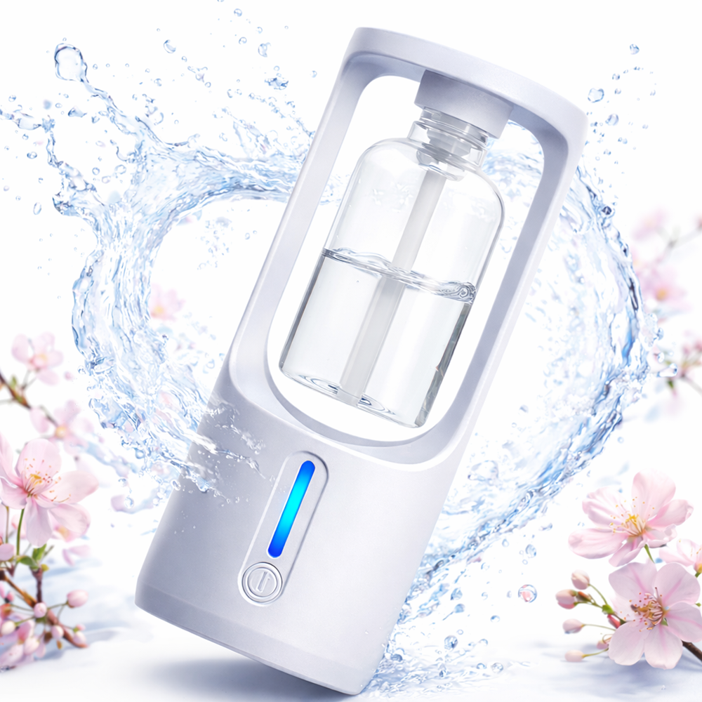 AromaMist Mini 50ml Illóolaj Diffúzor – Aromaterápiás ultrahangos párologtató fehér színben illatolajjal 1