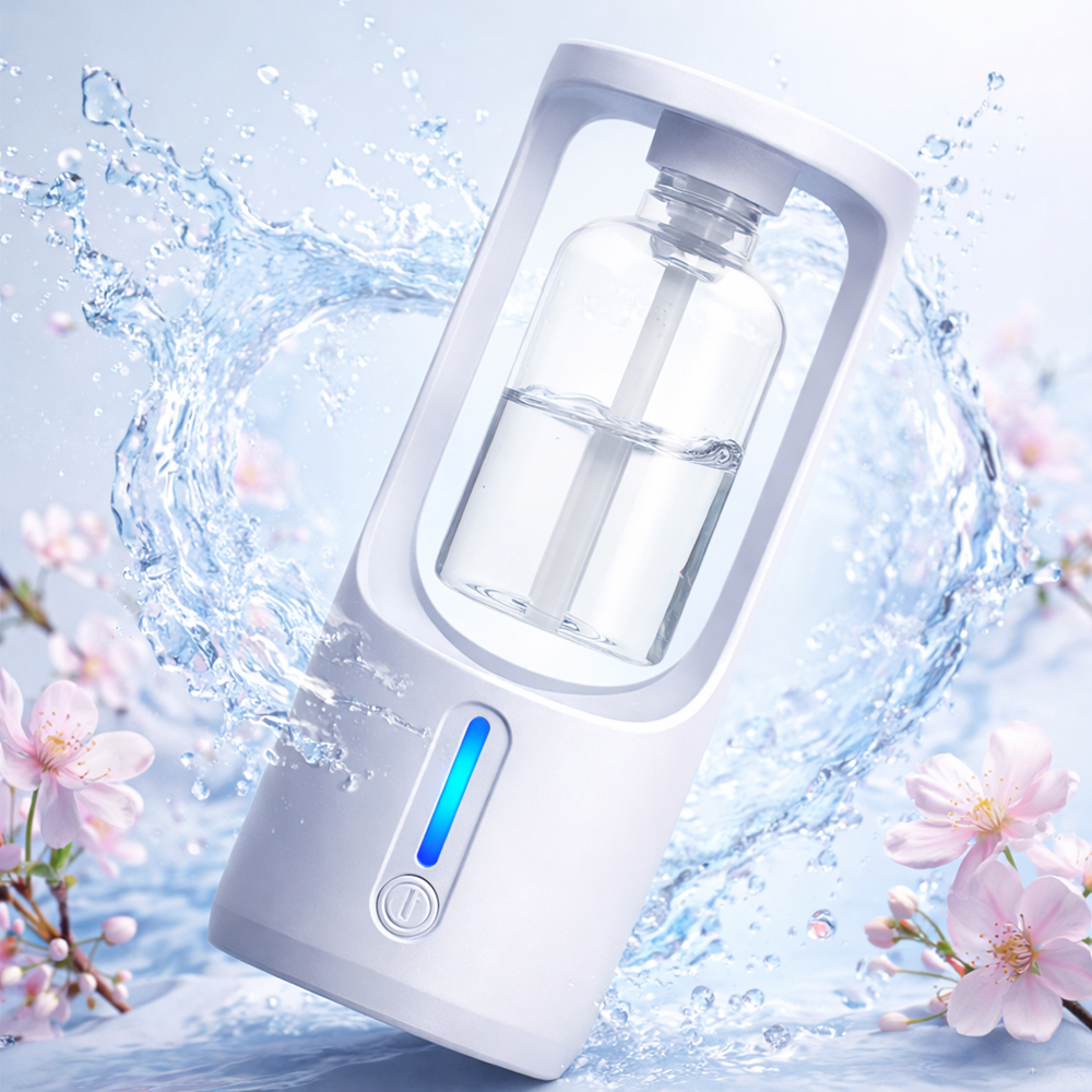 AromaMist Mini 50ml Illóolaj Diffúzor – Aromaterápiás ultrahangos párologtató fehér színben illatolajjal 5