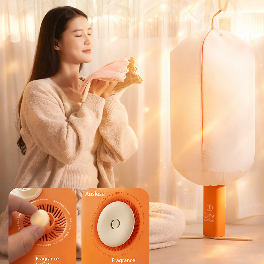 Auslese mini hordozható elektromos ruhaszárító – összecsukható kompakt ruhaszárító 300W teljesítménnyel (BBM) 2