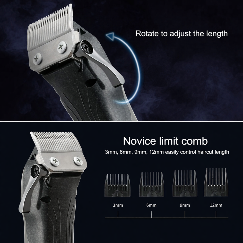 BOXILI BXL-815 elektromos hajvágó kerámia penge rozsdamentes acél, 3-15 mm-es (BBM) 3 (3)