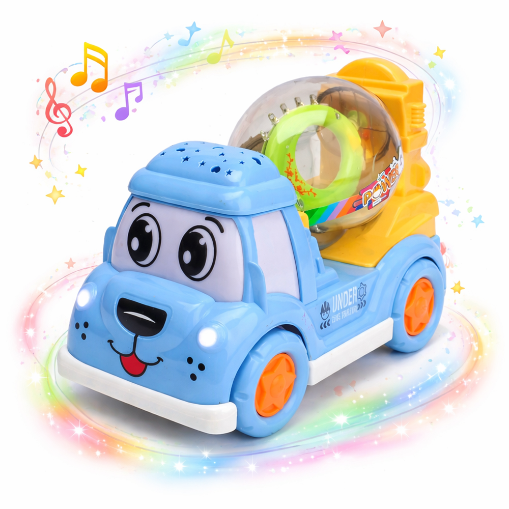 BetonBajnok betonkeverő világító kisautó – LED-es játék munkagép gyerekeknek, fényhatásokkal (BBJ) 1