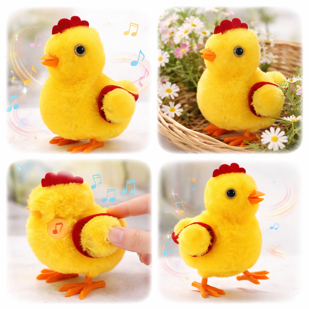 ChickoFun interaktív robot csibe – sétáló és ugráló csirkejáték hanggal és mozgással, elemes játék gyerekeknek 3