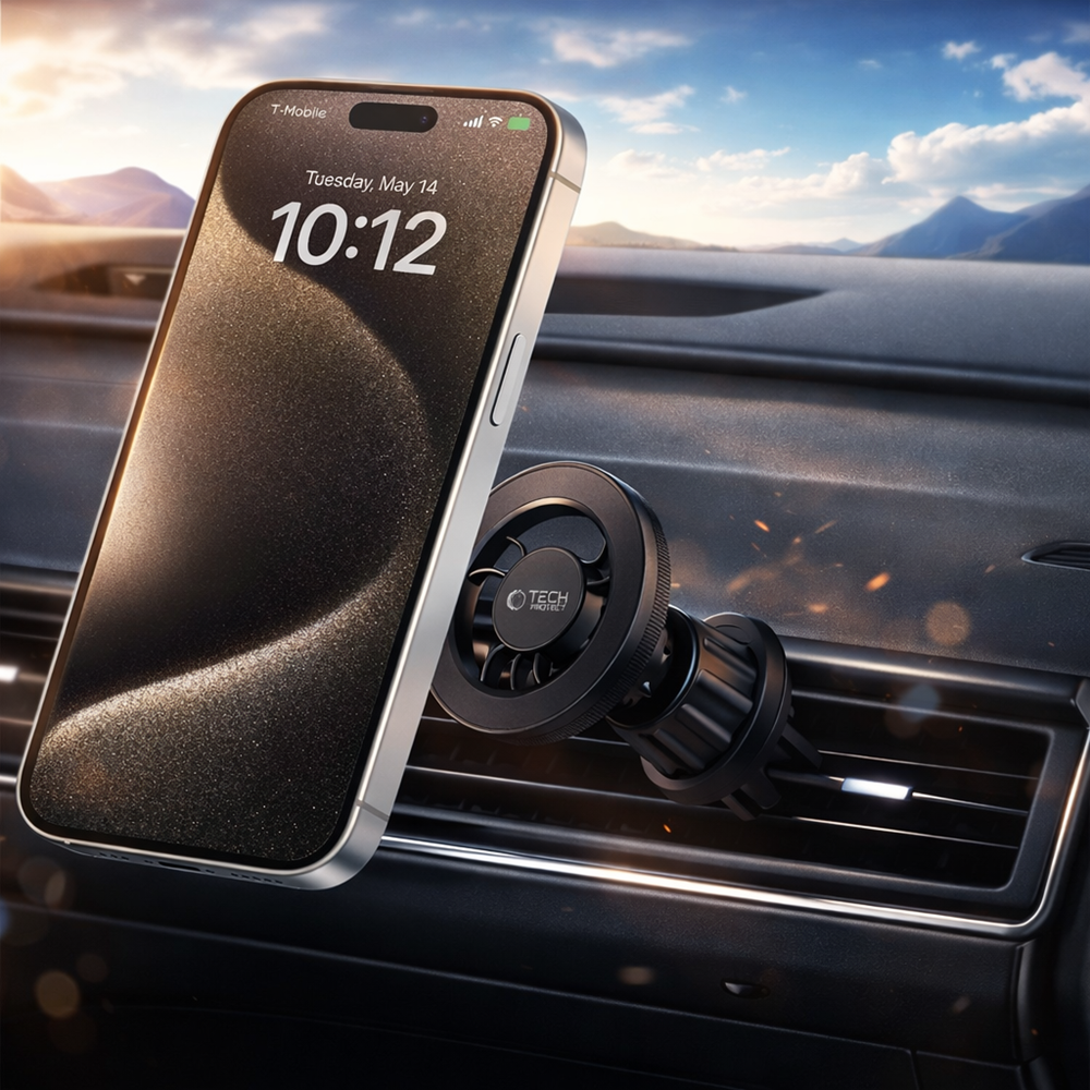 Ezra mágneses autós telefontartó – erős tartás, univerzális mobil tartó, 360° forgatható (8×6×6 cm) (BBD) 2