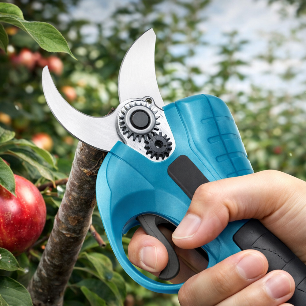 HAYAMI HA-1028 akkus metszőolló 21V – elektromos ágvágó olló 28 mm vágáskapacitással, kék (FX) 2