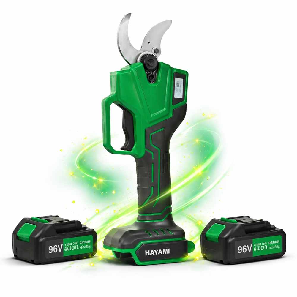 HAYAMI HA-1032 akkumulátoros metszőolló – elektromos kerti metszőolló ágak és növények metszéséhez 1