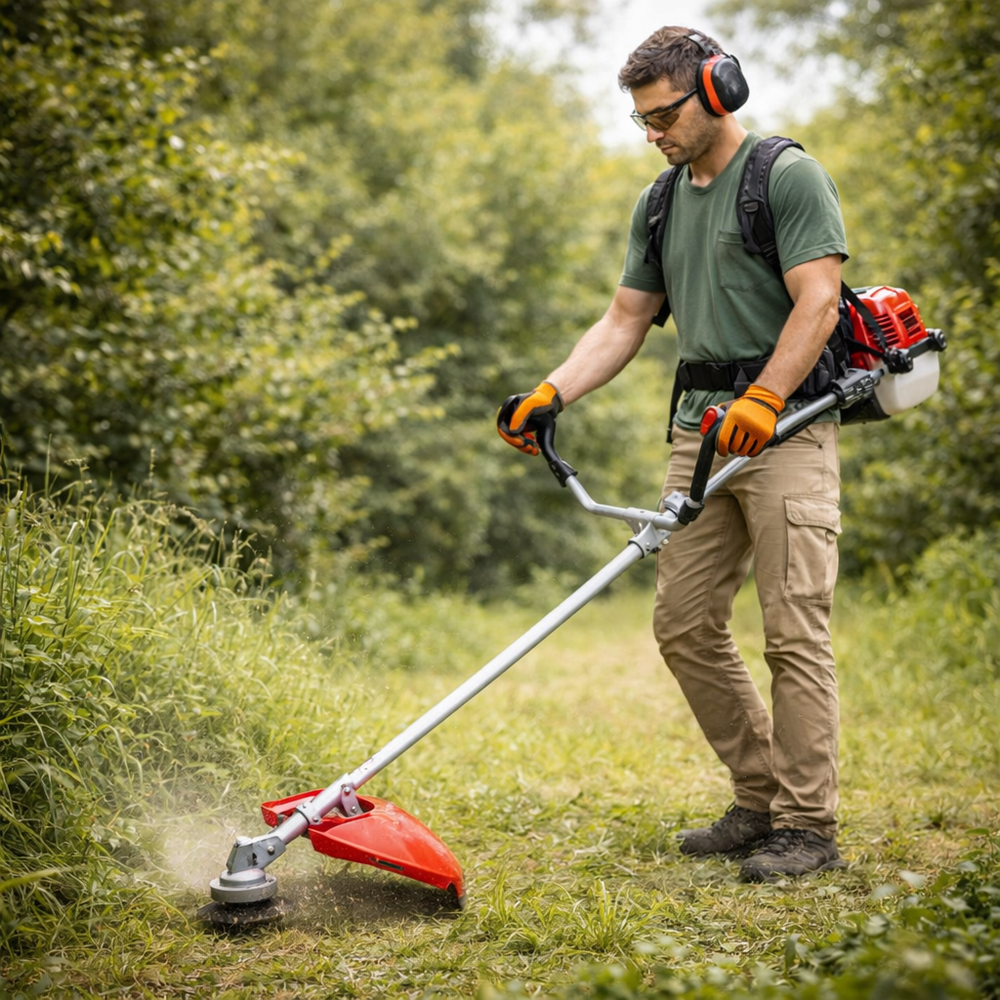HAYAMI HA-3001R benzines fűkasza és bozótvágó 62cc – nagy teljesítményű damilos és késes kasza (FX) 2