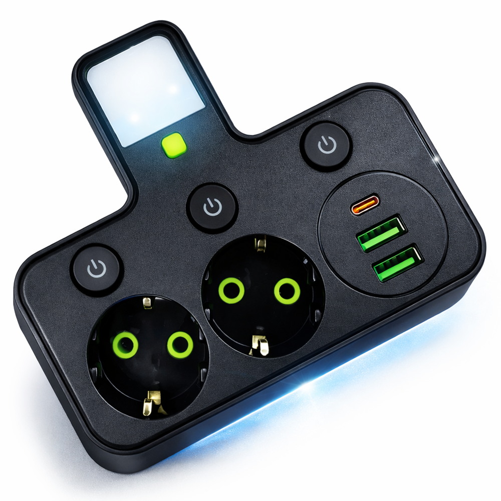 HG DUE-275 2500W univerzális konnektor átalakító – utazó hálózati adapter nemzetközi csatlakozókhoz (BBD) 1