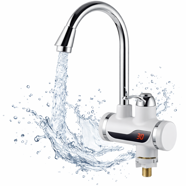 Hayami KL25-100 azonnali elektromos vízmelegítős csaptelep – instant átfolyós vízmelegítő csap konyhába és fürdőszobába (BBV) 1