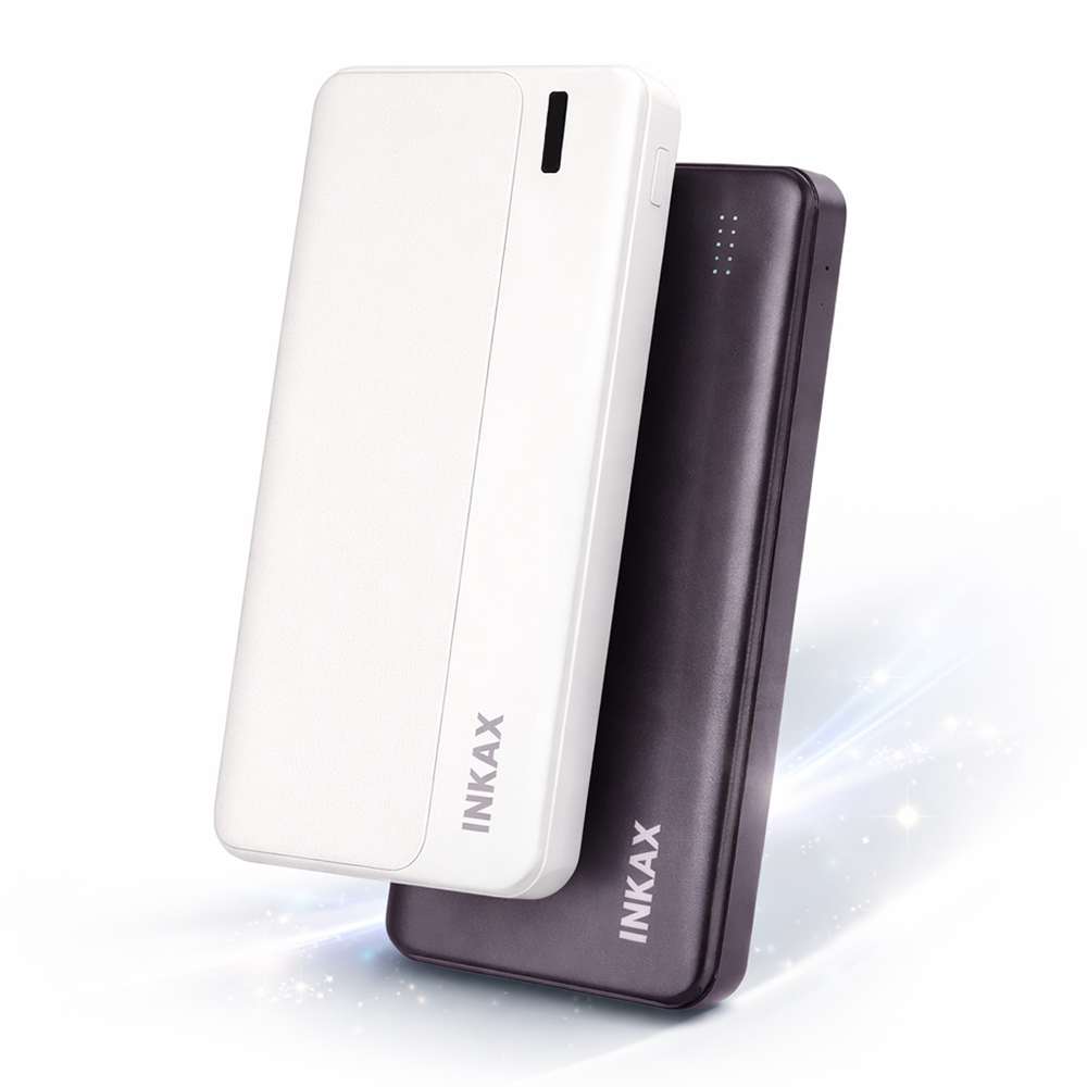 INKAX PB-01A 10 000 mAh power bank – LED kijelzős gyorstöltő külső akkumulátor USB-C és Micro USB porttal (BBD) 1