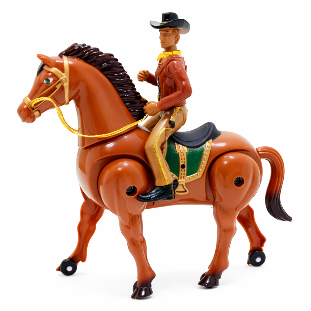 Kevin a Cowboy western lovas akciófigura – lovon ülő cowboy játék gyerekeknek 18×16×6 cm (BBJ) 1