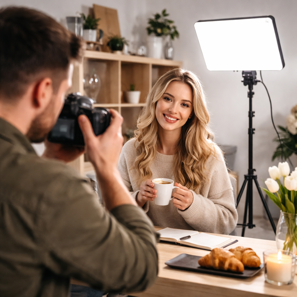 LumiStudio Pro PL-36 LED stúdiólámpa – professzionális fotóvideó világítás, távirányítóval, 3 színhőmérséklet (BBD) 2