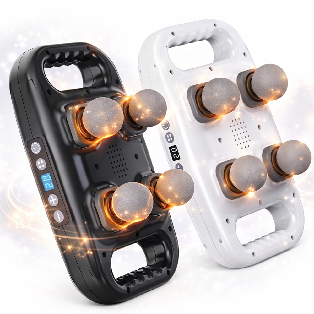 MDHL MD-8078 vibrációs masszírozó készülék – elektromos izommasszírozó 4 cserélhető fejjel izomlazításhoz 1