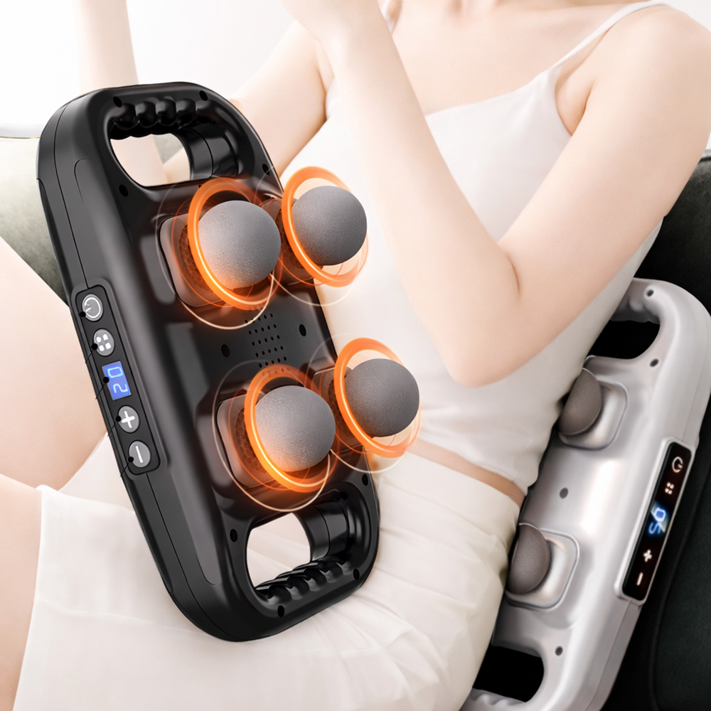 MDHL MD-8078 vibrációs masszírozó készülék – elektromos izommasszírozó 4 cserélhető fejjel izomlazításhoz 3