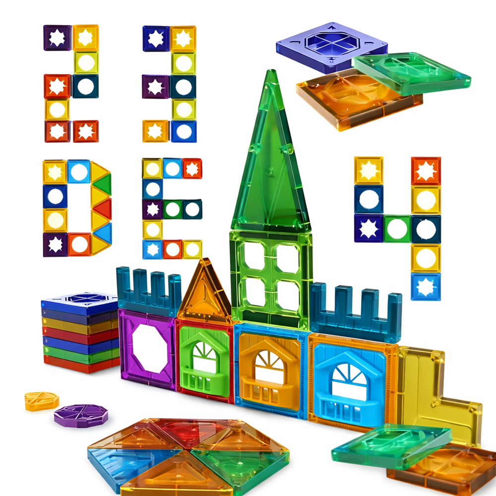 Mágneses építőkészlet gyerekeknek – 120 darabos kreatív építőjáték M012 (BBJ) 1