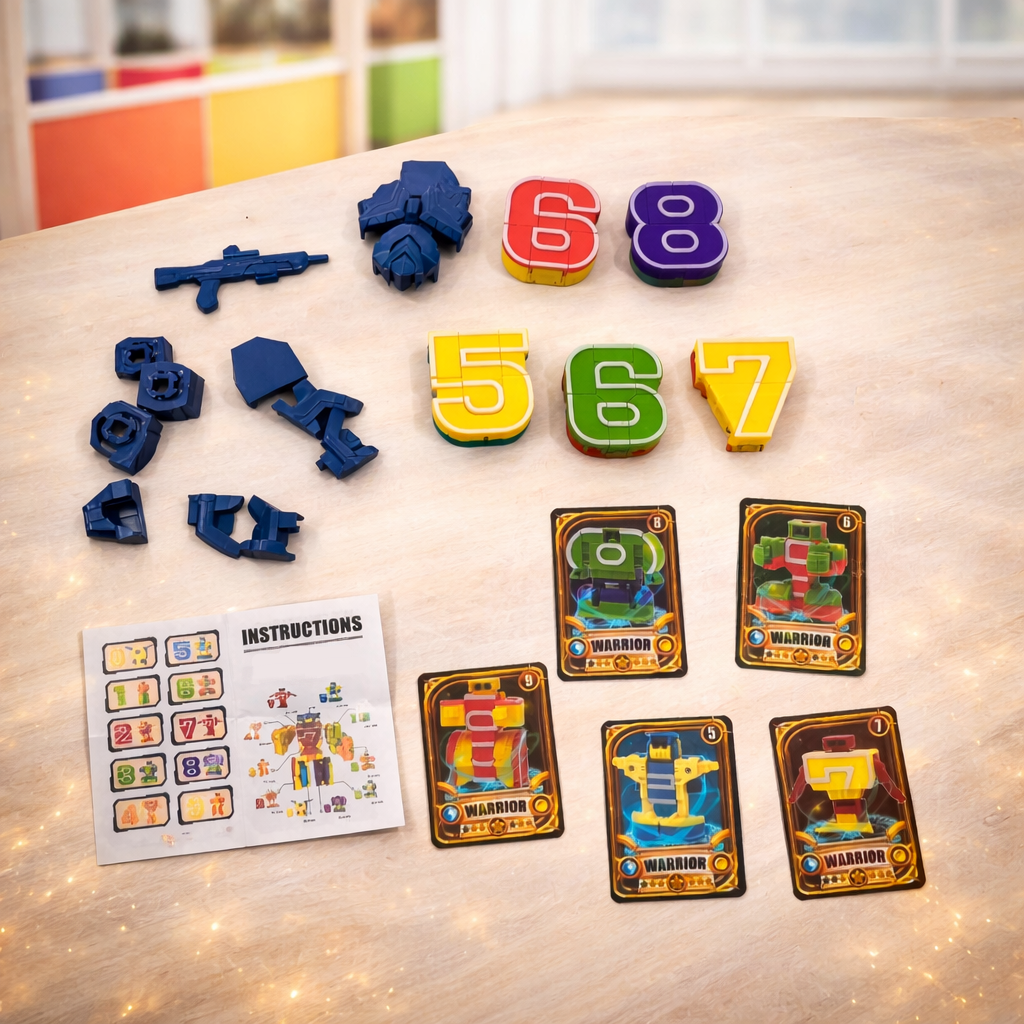 NumberBots átalakítható számrobot készlet – számokból összeépíthető transformer játék gyerekeknek (BBJ) 5
