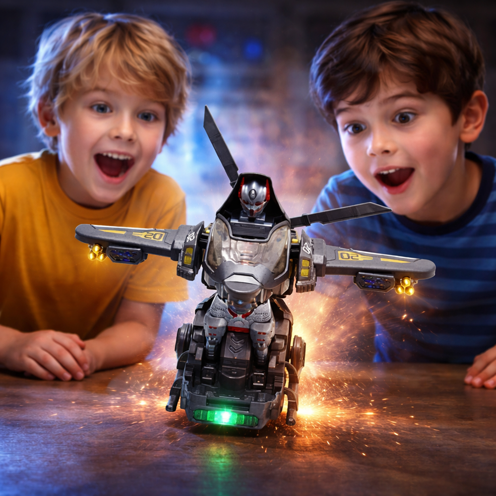 RoboChopper transformer helikopter – átalakuló robot játék LED fénnyel és hanggal (BBJ) 2