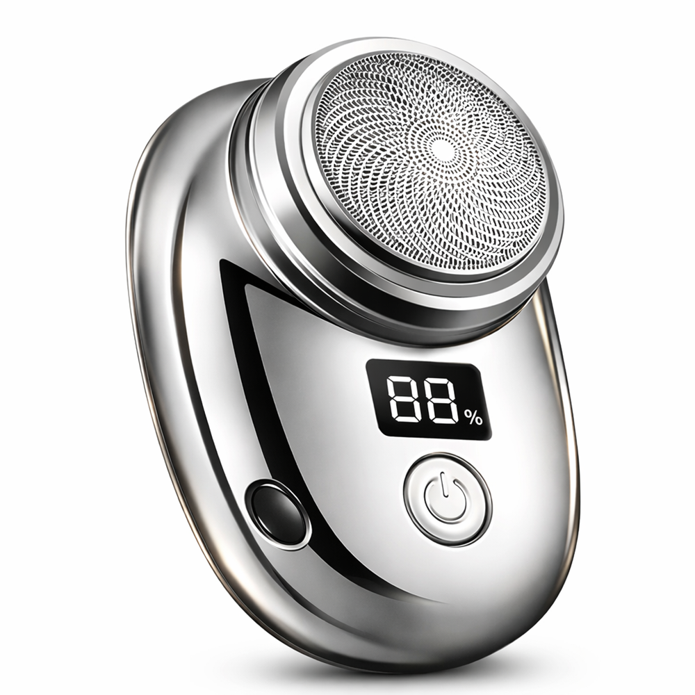 ShavePro Mini hordozható elektromos borotva LED kijelzővel – USB-C újratölthető, 15 pengés férfi borotva utazáshoz (BBL) 1