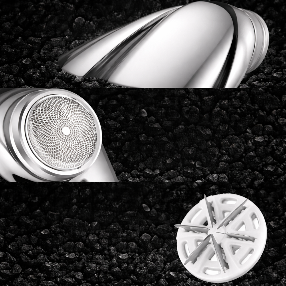 ShavePro Mini hordozható elektromos borotva LED kijelzővel – USB-C újratölthető, 15 pengés férfi borotva utazáshoz (BBL) 3