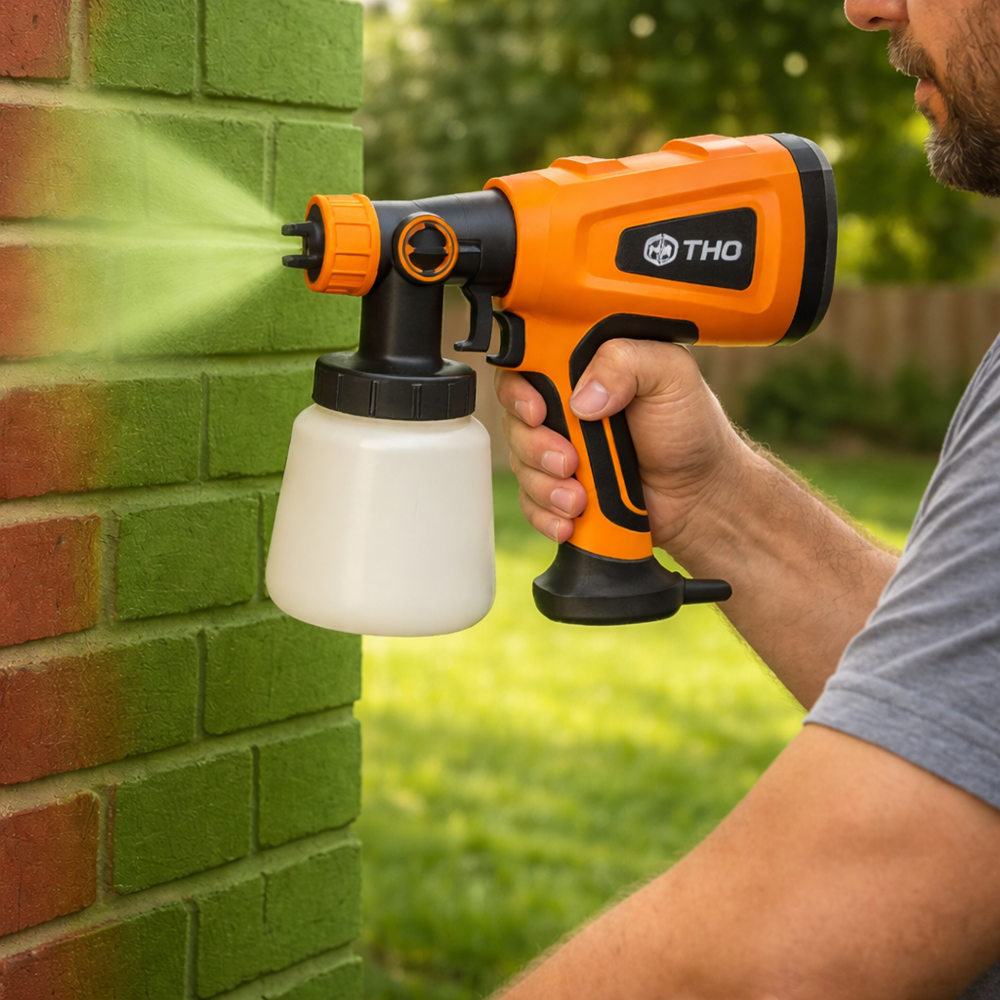 THO M-6014 elektromos festékszóró pisztoly – állítható festékszóró, falfestéshez és bútorfestéshez (FX) 3