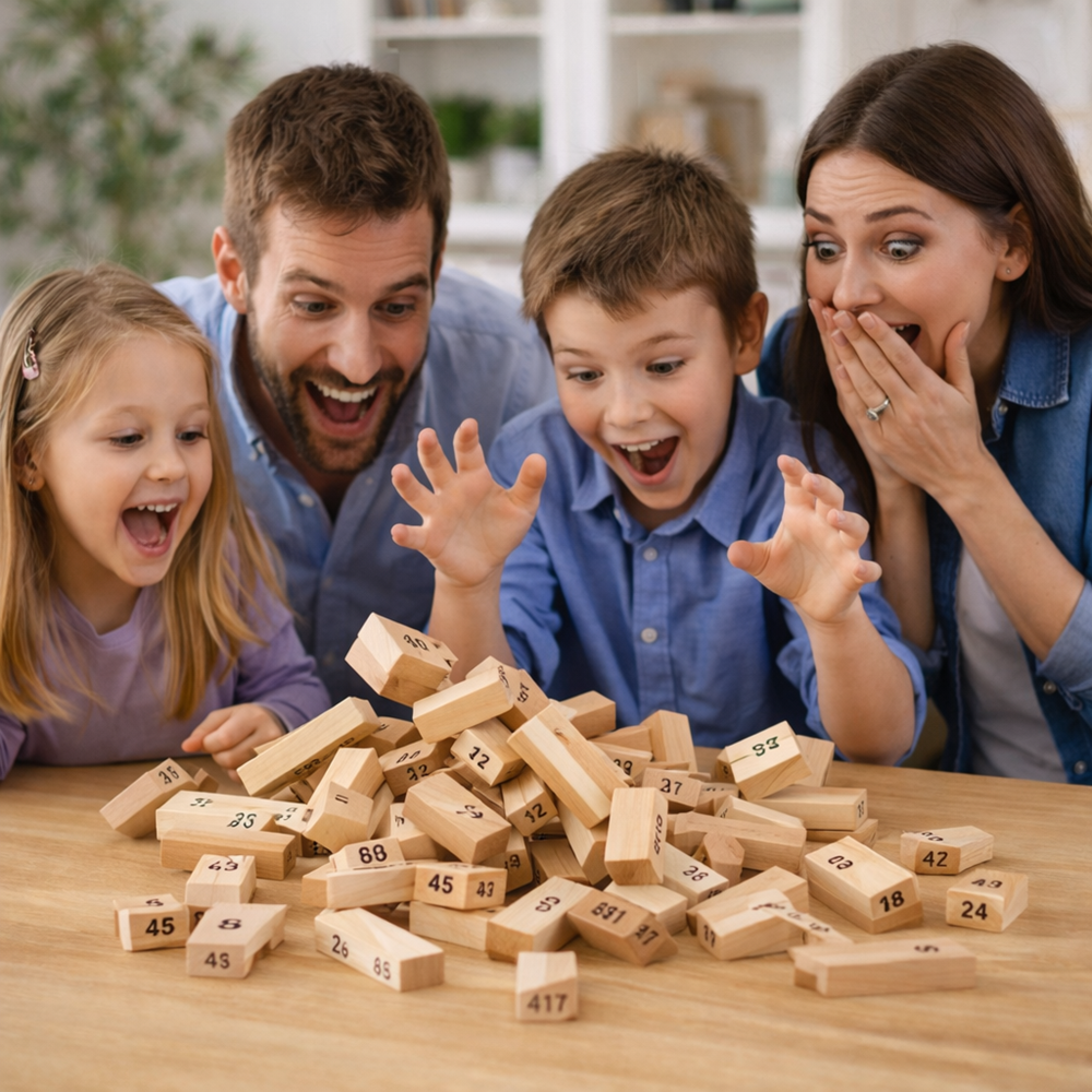 ToronyMester fa toronyépítő ügyességi játék – klasszikus egyensúlyozó családi társasjáték (BBJ) 4