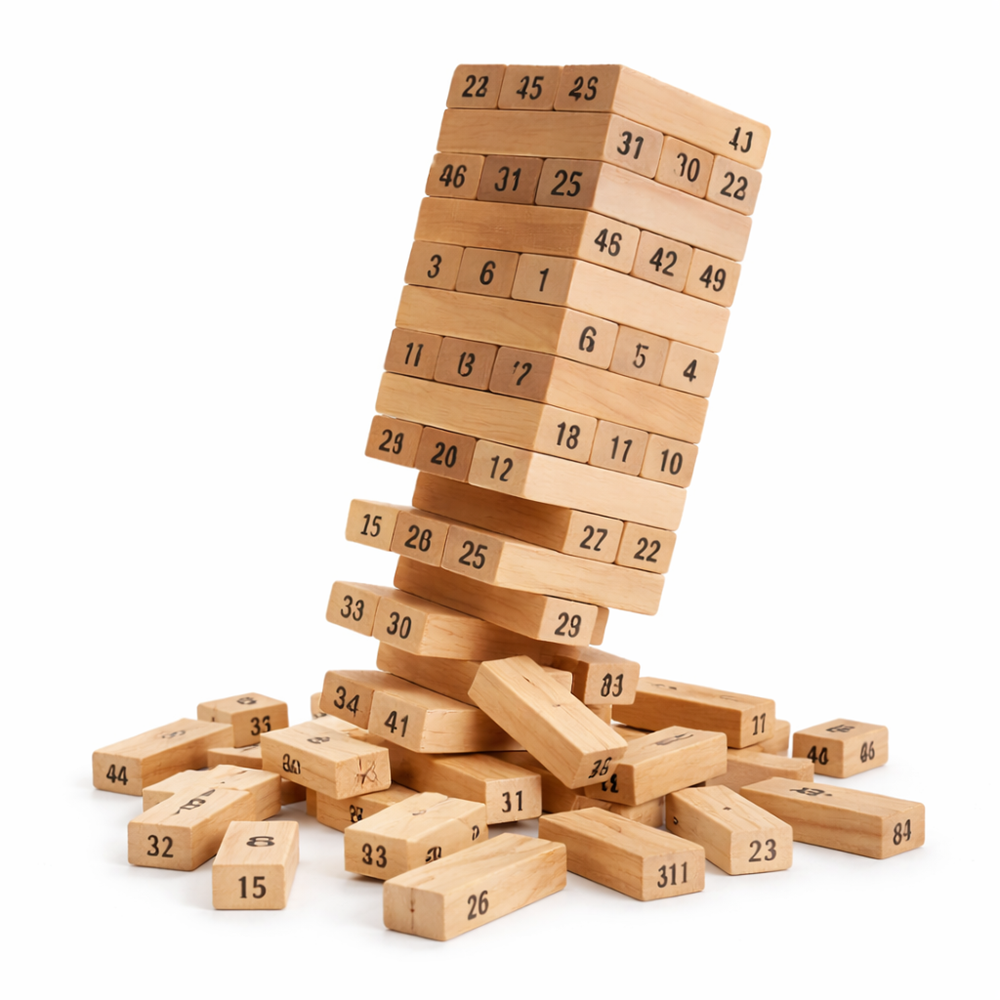 ToronyMester fa toronyépítő ügyességi játék – klasszikus egyensúlyozó családi társasjáték (BBJ) 5