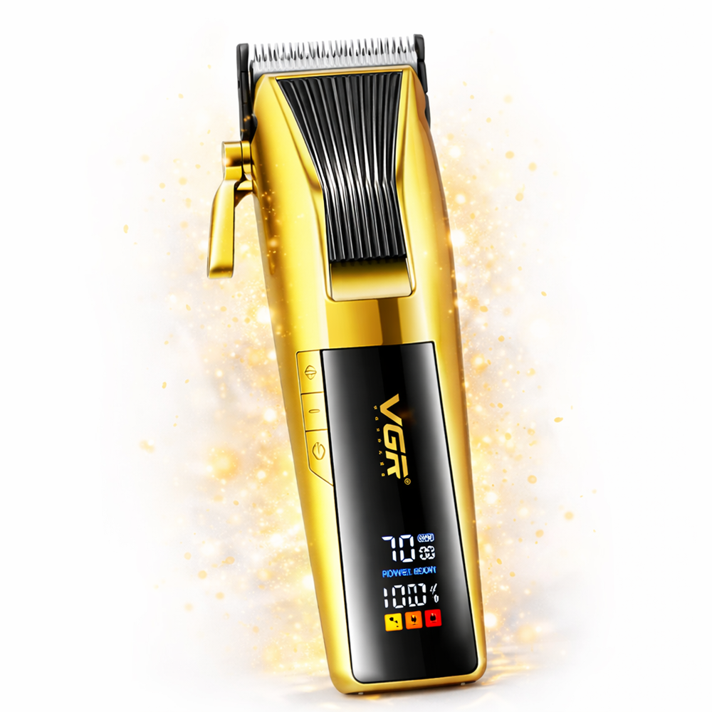 VGR V-177 professzionális akkus hajvágógép – vezeték nélküli borbély hajnyíró férfi haj- és szakállvágáshoz, precíz fodrász hajvágó (BBD) 1