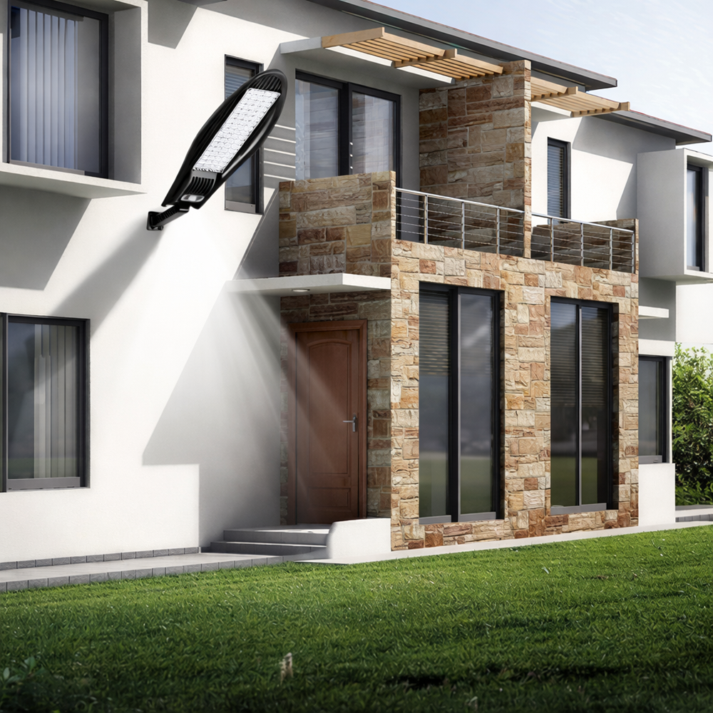 Voltaris W779A napelemes LED utcai lámpa – kültéri mozgásérzékelős, vízálló, távirányítós biztonsági reflektor 3