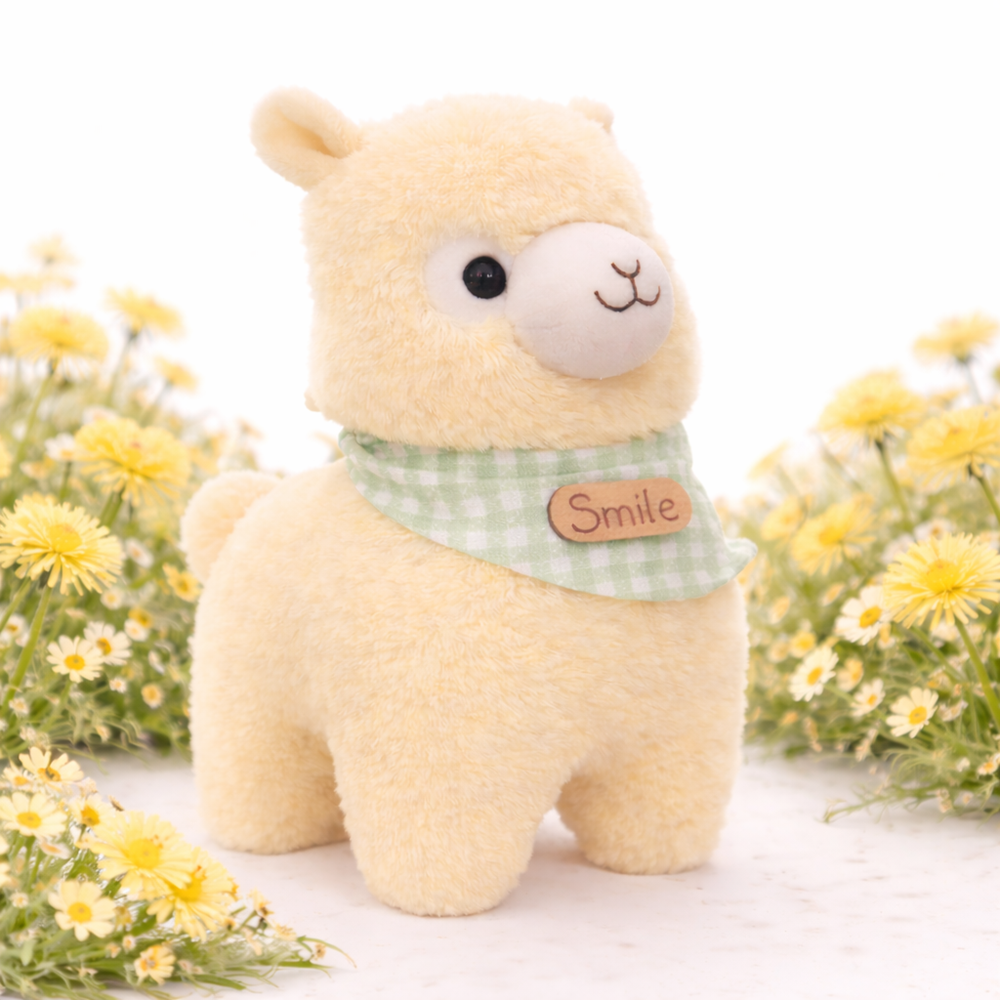 Alpacasso sárga plüss alpaka – puha, ölelhető alpaka játék gyerekeknek és ajándéknak (BBJ) 1