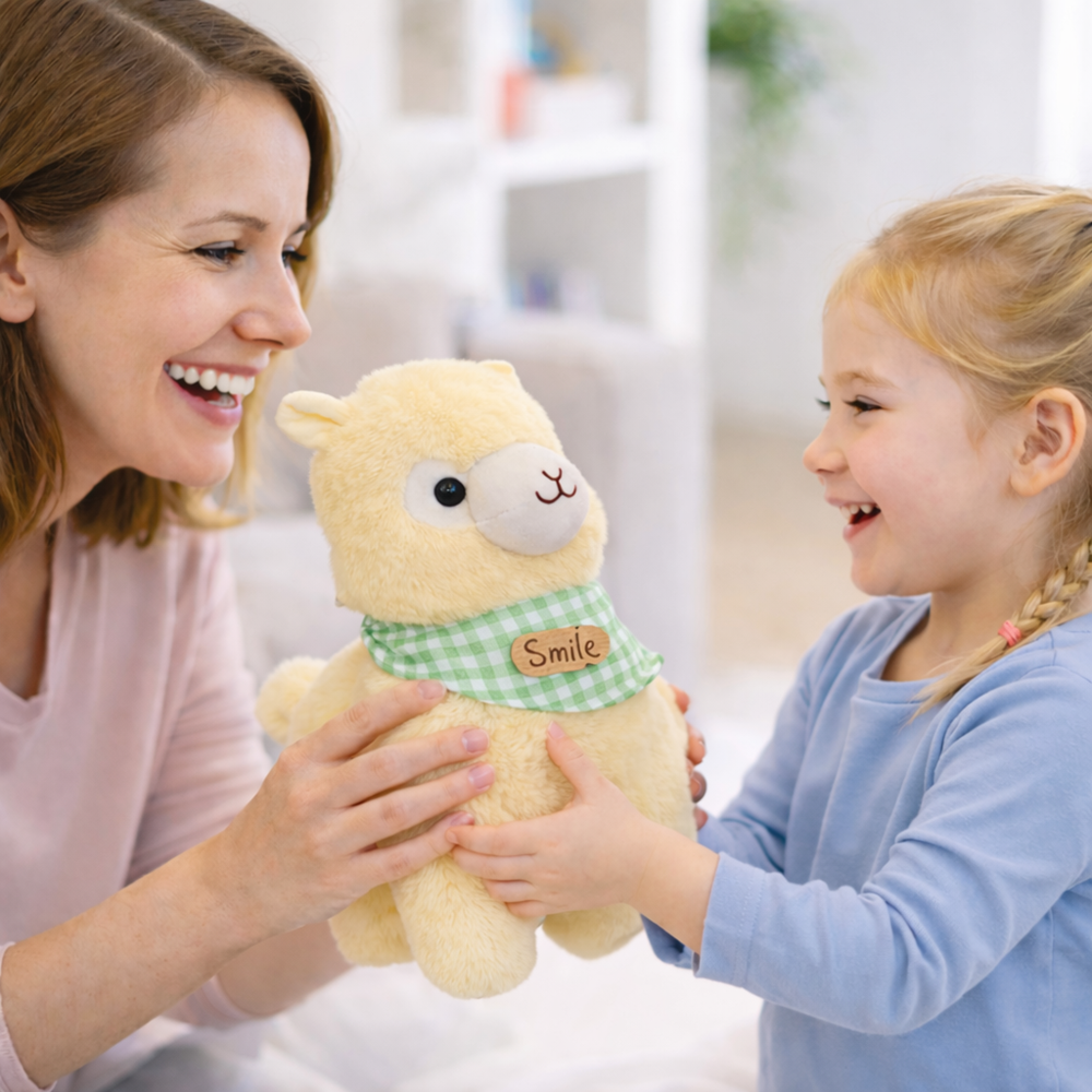 Alpacasso sárga plüss alpaka – puha, ölelhető alpaka játék gyerekeknek és ajándéknak (BBJ) 2