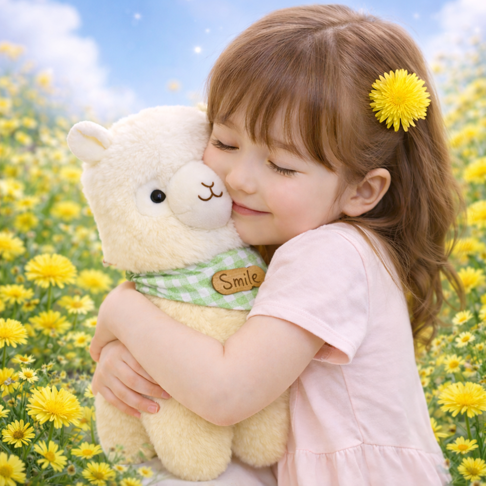 Alpacasso sárga plüss alpaka – puha, ölelhető alpaka játék gyerekeknek és ajándéknak (BBJ) 5