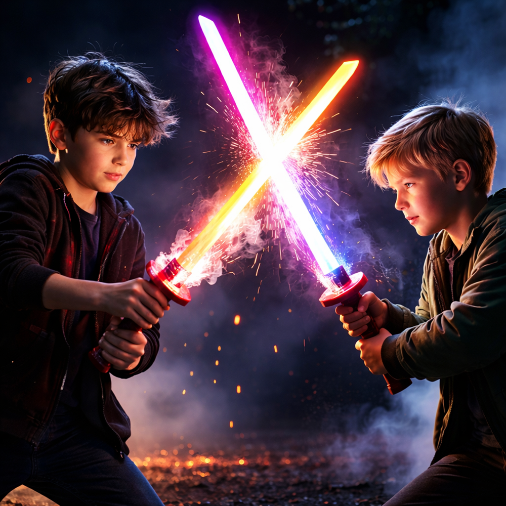 Flint Battle Blade LED katana kard – füst- és szikraeffektes világító játék kard, hanghatással 2