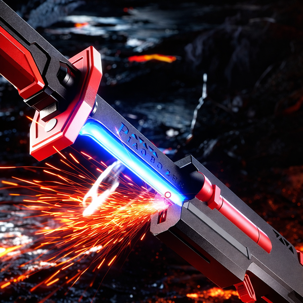 Flint Battle Blade LED katana kard – füst- és szikraeffektes világító játék kard, hanghatással 3