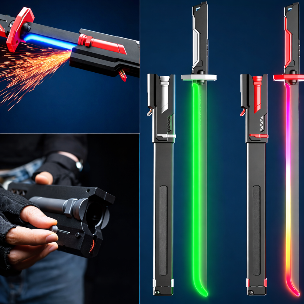Flint Battle Blade LED katana kard – füst- és szikraeffektes világító játék kard, hanghatással 5