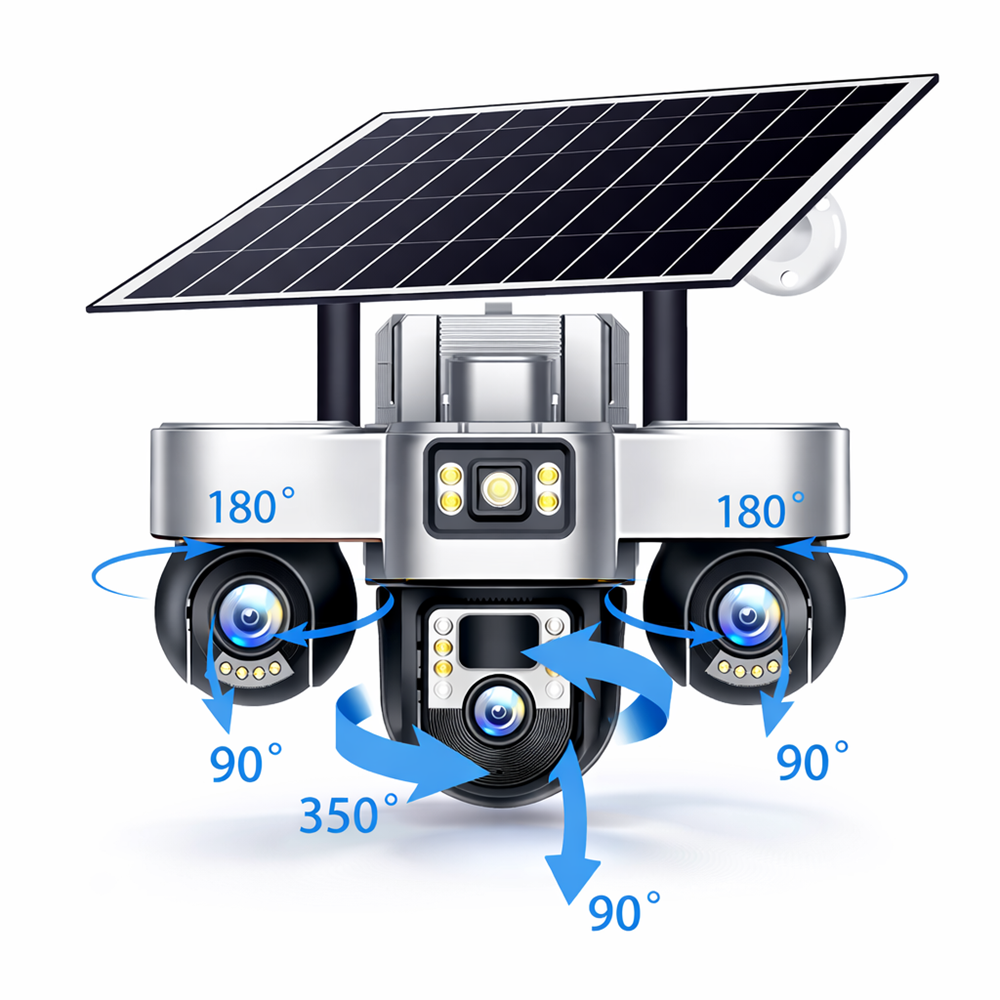 KL25-328 4G napelemes biztonsági kamera – forgatható kültéri PTZ kamera éjjellátással és telefonos megfigyeléssel V380 Pro (BBD) 6