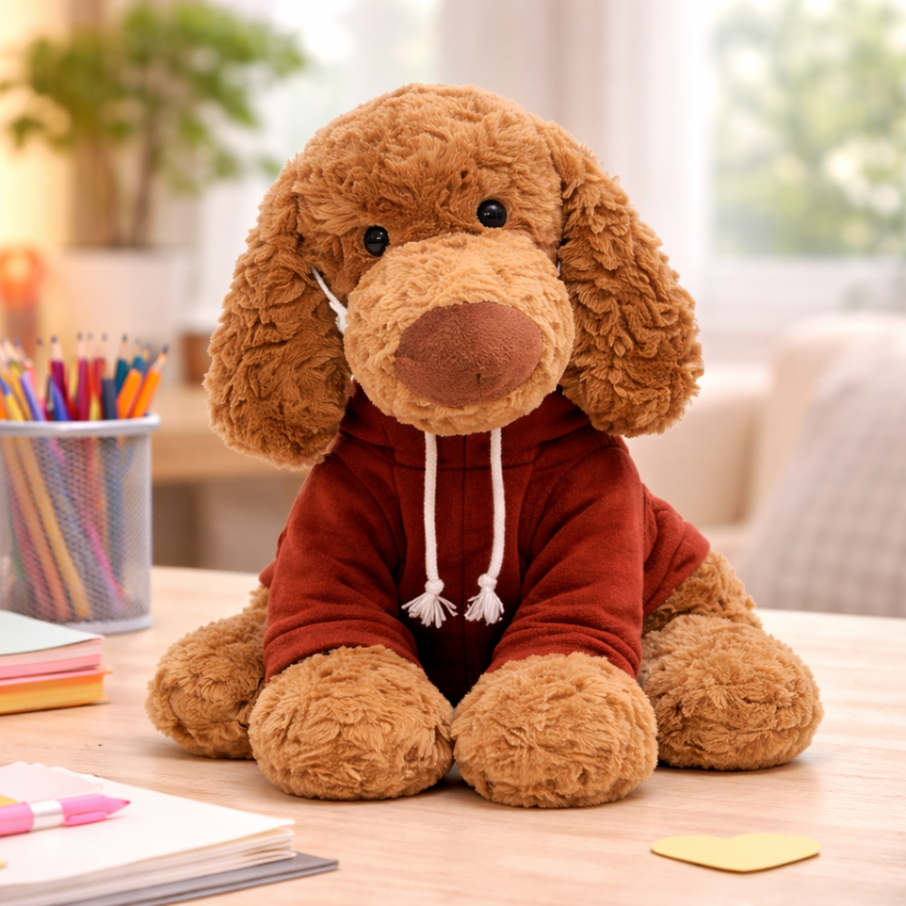 Loock Series plüss barna kutyus – puha, ölelhető kutya plüss játék gyerekeknek és ajándéknak (BBJ) 3