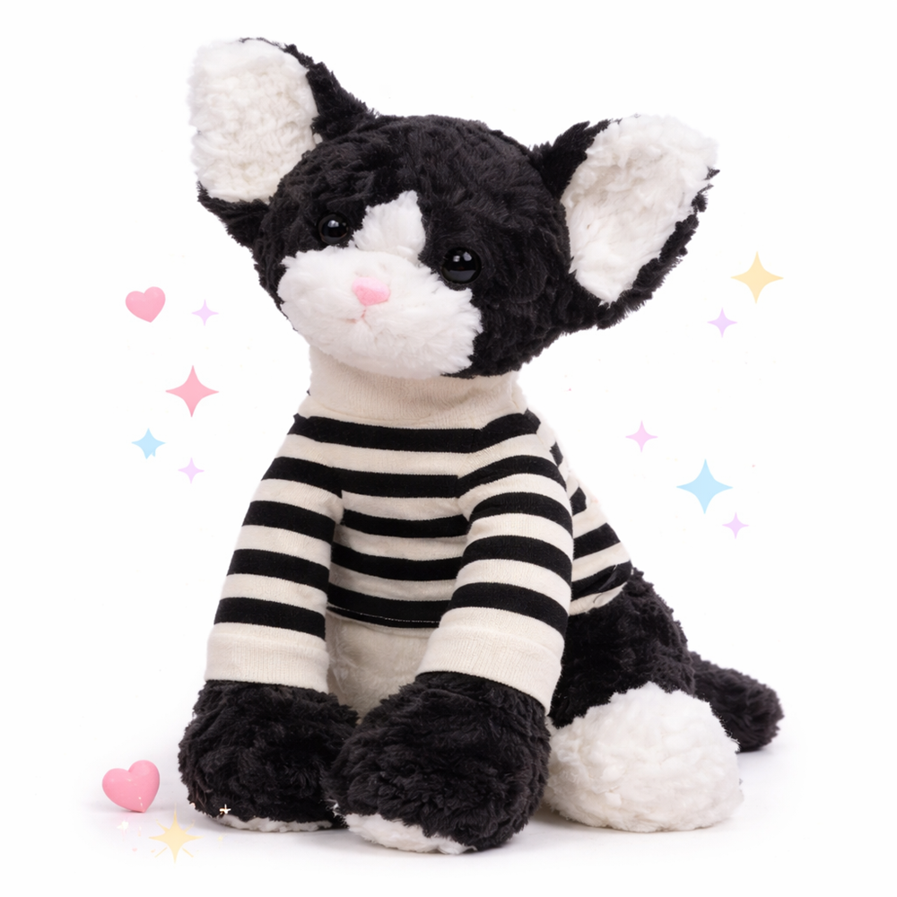 Loock Series plüss cica – puha, ölelhető macska plüss játék gyerekeknek és ajándéknak (BBJ) 1