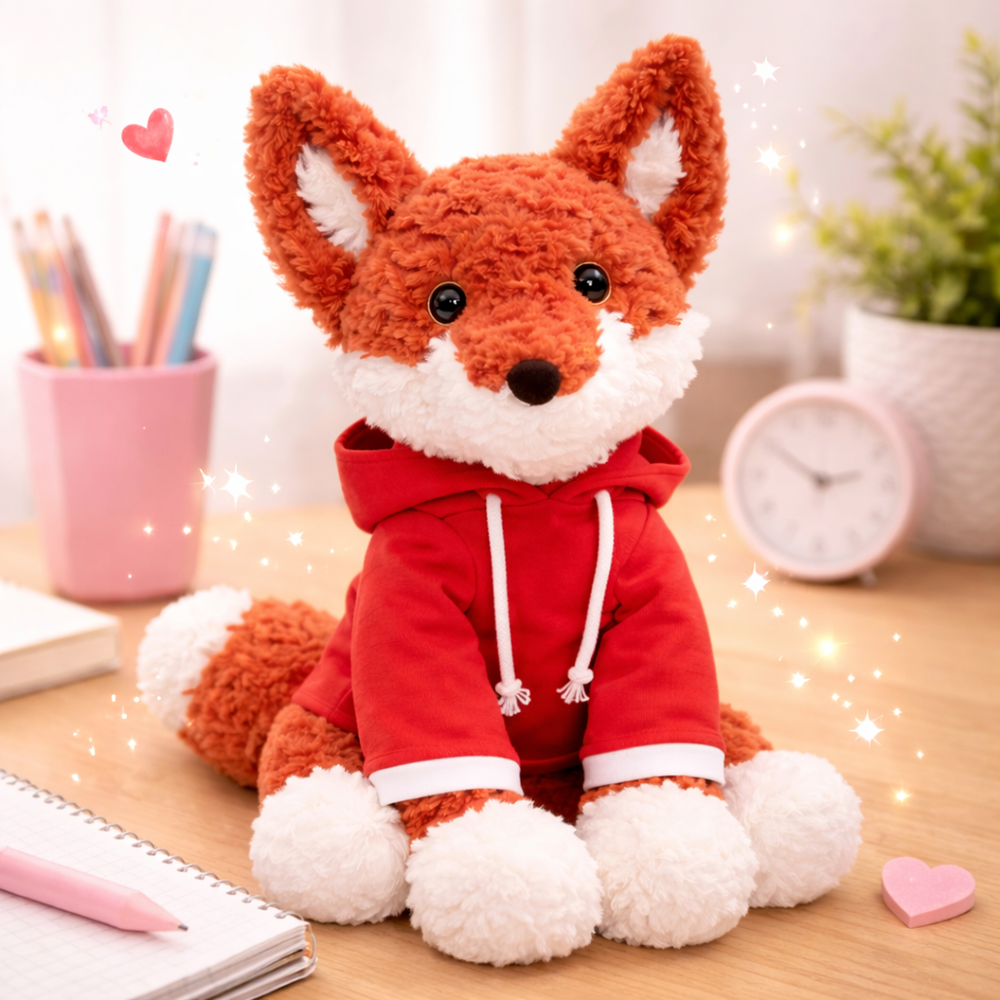Loock Series plüss róka – puha, ölelhető róka plüss játék gyerekeknek és ajándéknak (BBJ) 3
